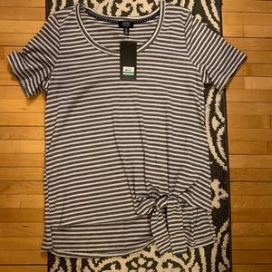 Jones New York Tops - NWT Tie Front Striped Tee Jones New York Tops - NWT Tie Front Striped Tee